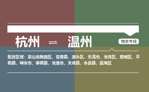 杭州到温州物流公司|杭州到温州专线|专属团队